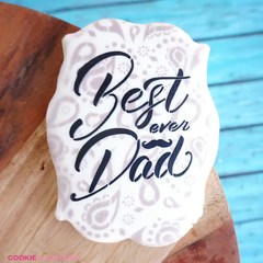 Best Dad Ever with Mustache Stencil