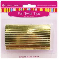 Twist Ties, Gold 50 pck