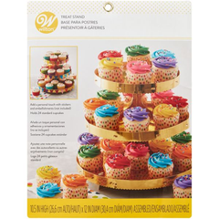 Wilton Gold 3-Tier Ready-to-Build Treat Stand, 10.5-Inch