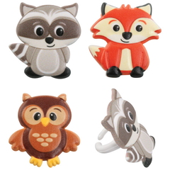 Woodland Animals Rings - 144ct Bulk