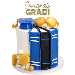 Blue Grad Cap With Tassel