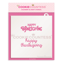 Happy Thanksgiving Two Ways Stencil