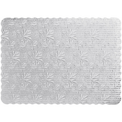 Cake Board - Half Sheet Silver Scallop