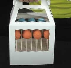 Cake Pop Boxes - White Lrg - 50ct - Bulk