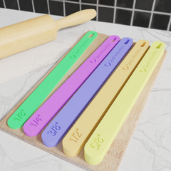 Dough Stick Pairs 9in Long. Get The Perfect Height Every Time With Our Eco-Friendly Dough Stick Set