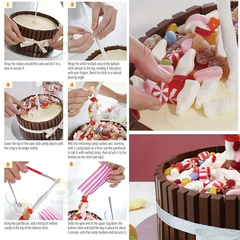 1pc, Anti-Gravity Cake Stand with Removable Plastic Frame