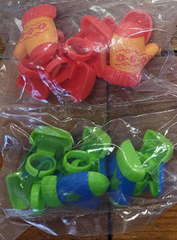 Mitten Cupcake Rings - 12ct ( Black and Red ) or ( Multi colored )