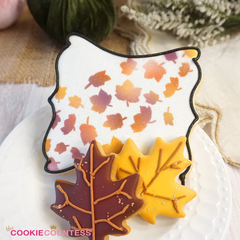 Scattered Maple Leaves Stencil