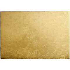 Cake Board - Gold Wrap - Foldunder 25.5x17.5