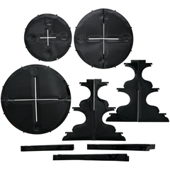 Wilton Black 3-Tier Ready-to-Build Treat Stand, 10.5"