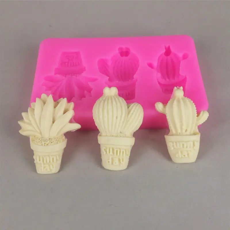 succulent candy mold Potted Plants Shape 3D Silicone Mold