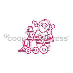 CHRISTMAS TRAIN SANTA ENGINE STENCIL