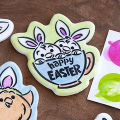 TWIN BUNNIES IN A TEACUP PYO STENCIL