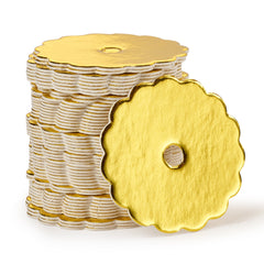 Scalloped Edge Cake Pop Boards, Gold (50pcs)