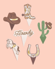 Saddle Up Cupcake Set - 24 liners + toppers