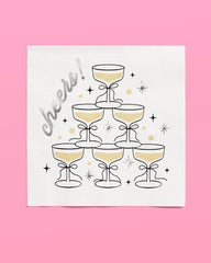 Champagne Cheers Napkins - 50 foil napkins