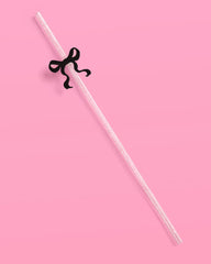 Little Black Bow Straws - 12 reusable straws