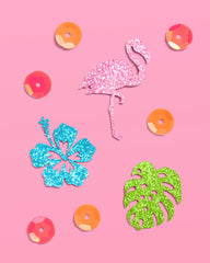 Tropical Bundle - banner, plates, napkins, + confetti