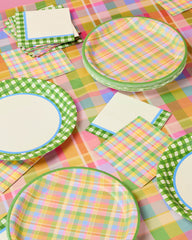 Summer Camp Trio - plates, napkins + tablecloth