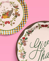 Give Thanks Harvest Plates - 32 paper plates