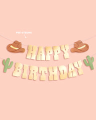 Wild Wild West Banner - gold foil banner