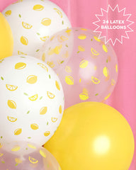 Lemon Balloons - 24 latex balloons