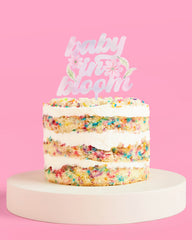 Baby in Bloom Topper - iridescent cake topper