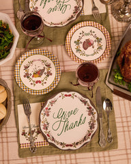 Give Thanks Harvest Plates - 32 paper plates
