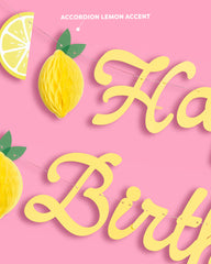 Happy Birthday Lemon Banner - lemon birthday banner