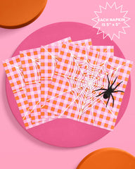 Pink Halloween Napkins - 25 cocktail napkins