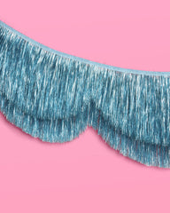 Coastal Scallop Fringe Banner - iridescent banner
