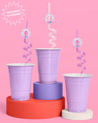 Party Era Straws - 8 reusable straws