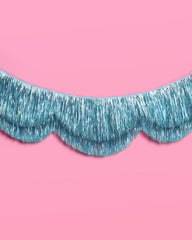 Coastal Scallop Fringe Banner - iridescent banner