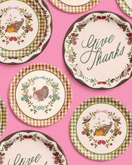Give Thanks Harvest Plates - 32 paper plates