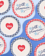 All American Plates - 24 paper plates