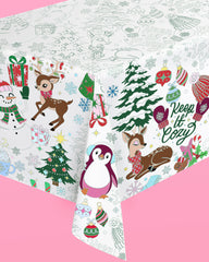 Color Me Merry Tablecloth - coloring tablecloth