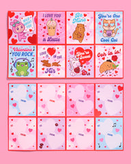 Kawaii V-Day Card Set - 24 cards + tattoos