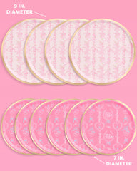 Romance Plates - 32 paper plates, 2 sizes