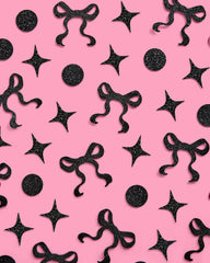 Little Black Bow Confetti - 200 pc glitter confetti