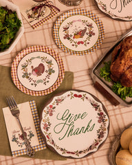 Give Thanks Harvest Plates - 32 paper plates