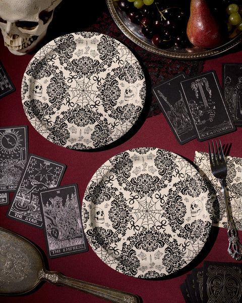 Romantic Horror Plates - 25 paper plates | Cake Craft Shoppe, LLC