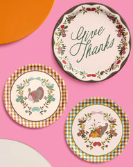 Give Thanks Harvest Plates - 32 paper plates