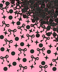 Little Black Bow Confetti - 200 pc glitter confetti
