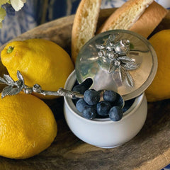 Blueberry Sugar Bowl and Spoon