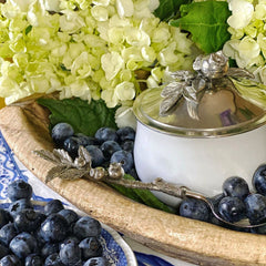 Blueberry Sugar Bowl and Spoon