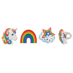 Unicorn and Rainbow Rings - 12 Ct