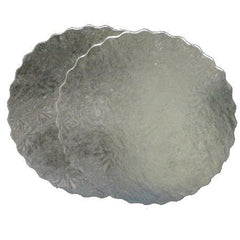 Cake Board - 6" Silver Scallop