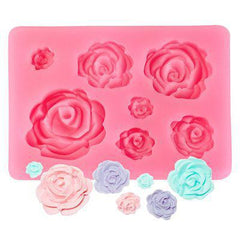 Bourbon Rose Silicone Mold-7 Cavity