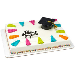 Grad Cap Black w/ Gold Tassel - Smooth