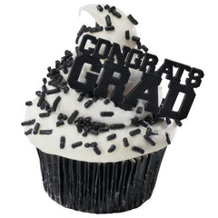 Congrats Grad Black Picks - 12ct.